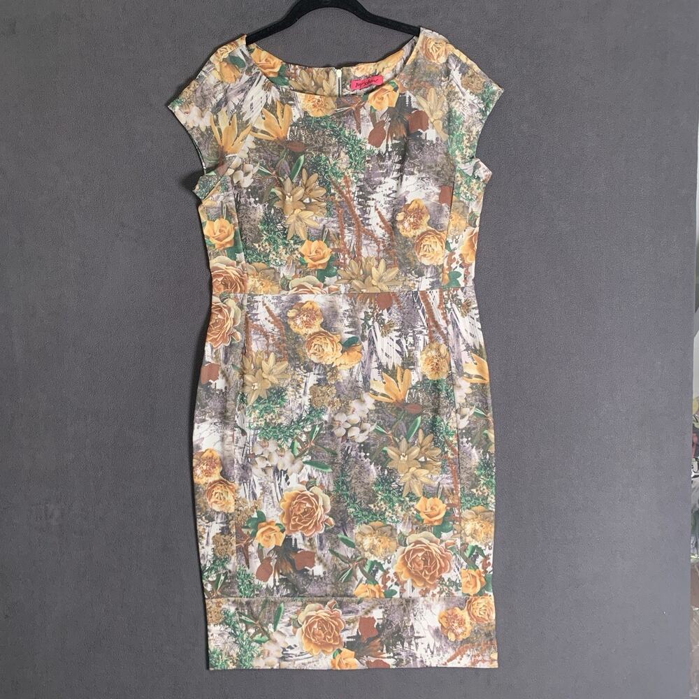 Betsey Johnson Dress 12 Bloomcore Stretch Print Summer Artsy Romantic Versatile